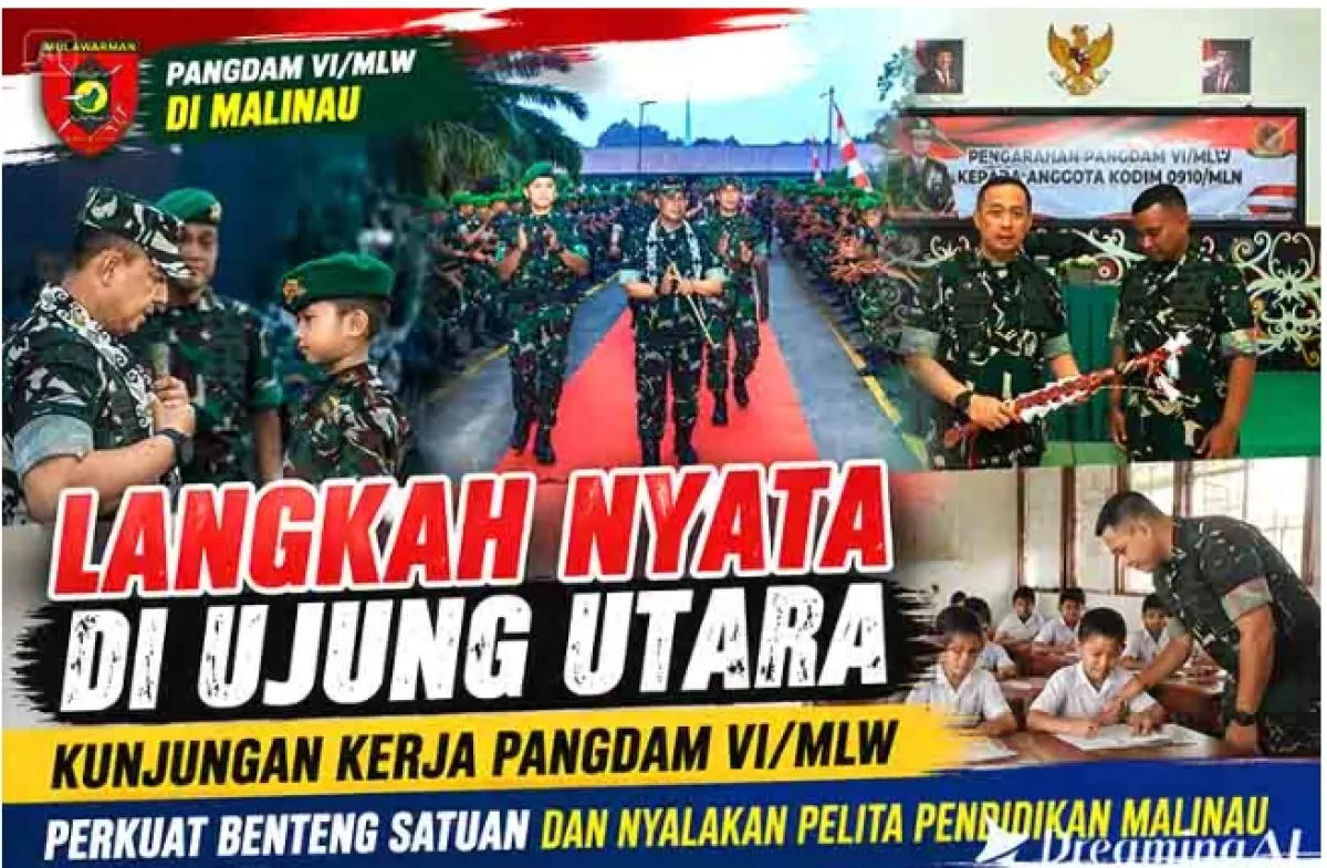 Langkah Nyata di Ujung Utara, Kunjungan Kerja Pangdam VI/Mlw Perkuat Benteng Satuan dan Nyalakan Pelita Pendidikan Malin