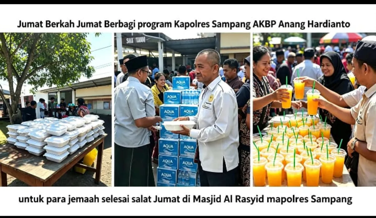 Konsisten Jumat Berkah, Kapolres Sampang Gandeng Awak Media Berbagi di Masjid Al Rasyid