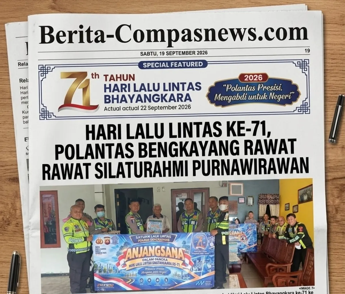 Hari Lalu Lintas ke-71, Polantas Bengkayang Rawat Silaturahmi Purnawirawan