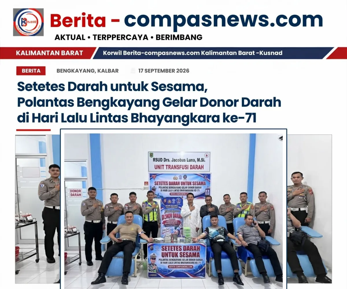 Setetes Darah untuk Sesama, Polantas Bengkayang Gelar Donor Darah