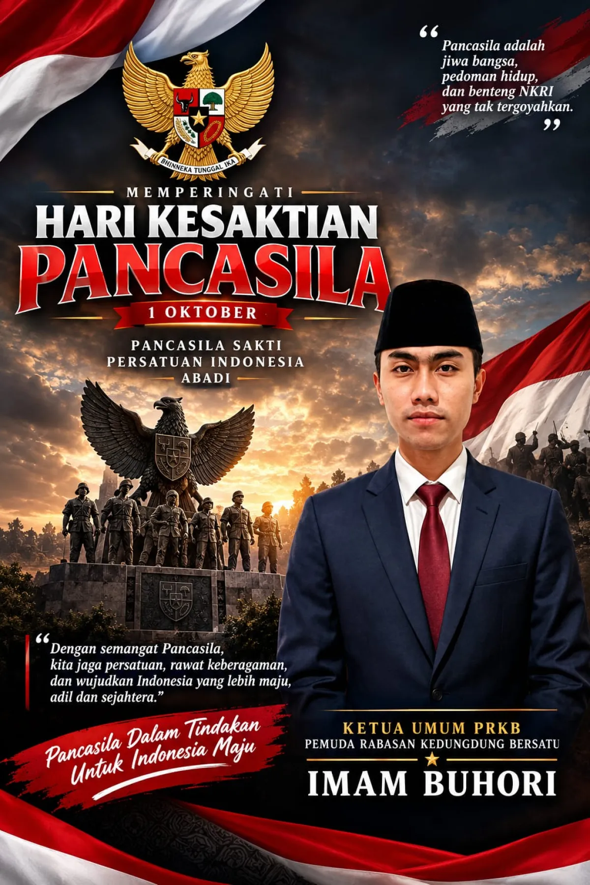 Hari Kesaktian Pancasila, PRKB Dorong Pemuda Jadi Pelopor Persatuan