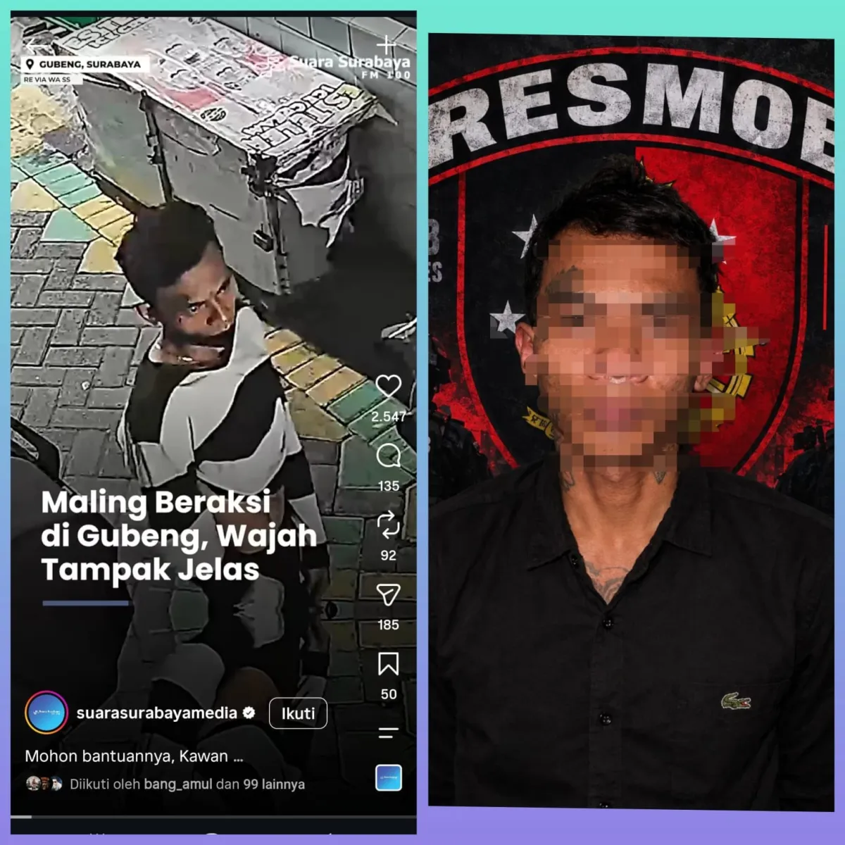 Resmob Polrestabes Surabaya Amankan Terduga Pelaku Curanmor di 36 TKP
