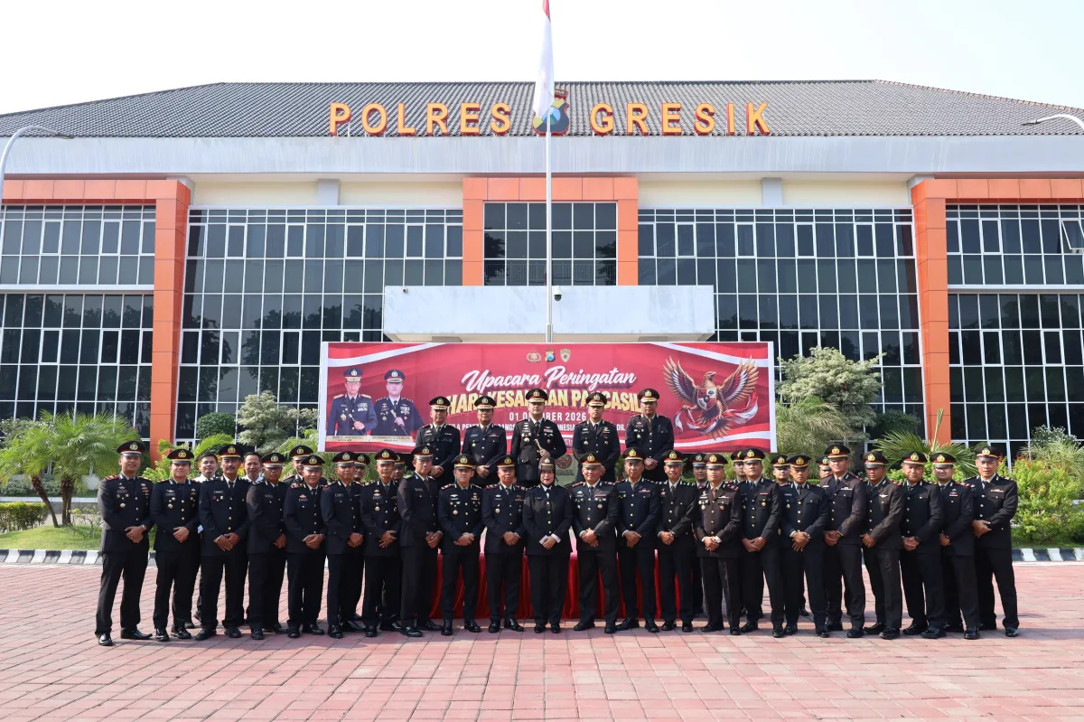 Kapolres Gresik Pimpin Upacara Hari Kesaktian Pancasila 2026, Teguhkan Nilai Persatuan