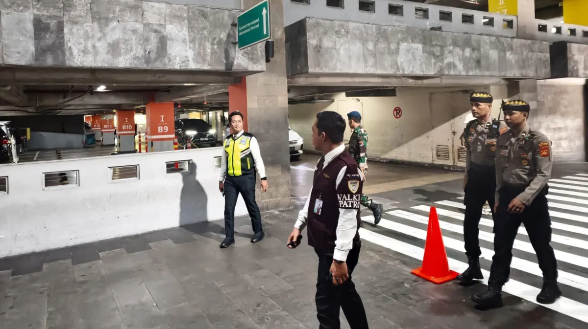 Patroli Bersama TNI AU dan Avsec, Polres Bandara Perkuat Pengamanan Terminal Internasional