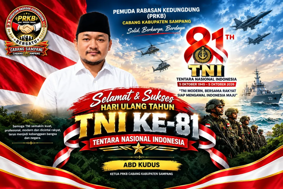 HUT TNI ke-81, Ketua PRKB Sampang Ajak Pemuda Perkuat Sinergi